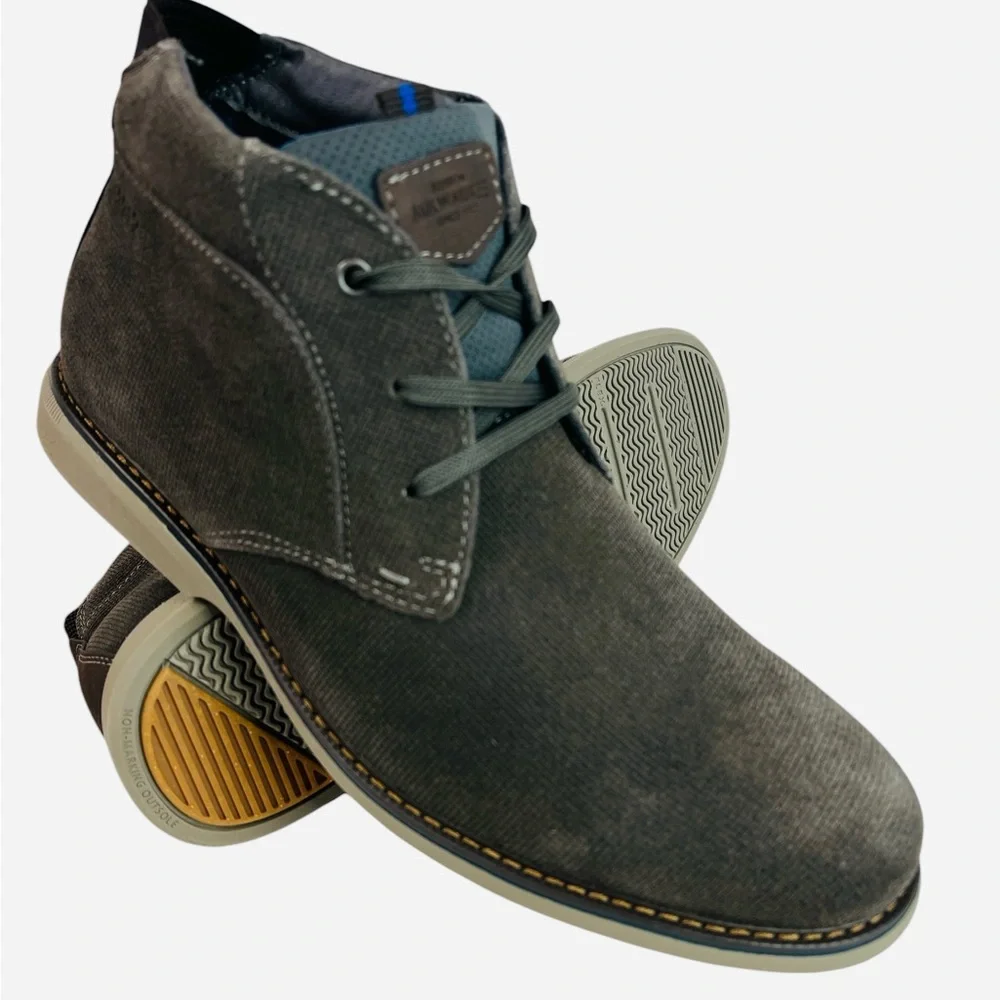 Nunn Bush Otto Plain Toe Chukka Boot Dress Shoes Gray 84987-020 Mens Size 11.5